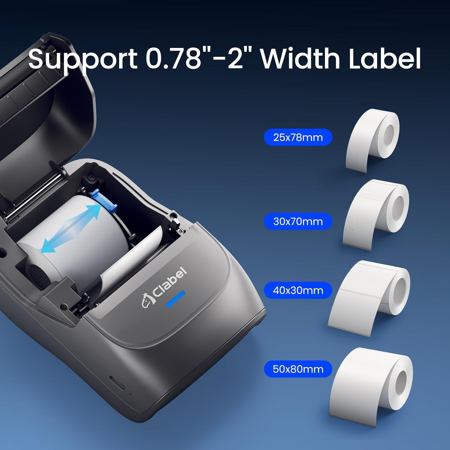 Label Maker Machine with Tape, 221B Thermal Bluetooth Label Printer 2 Inch Porta