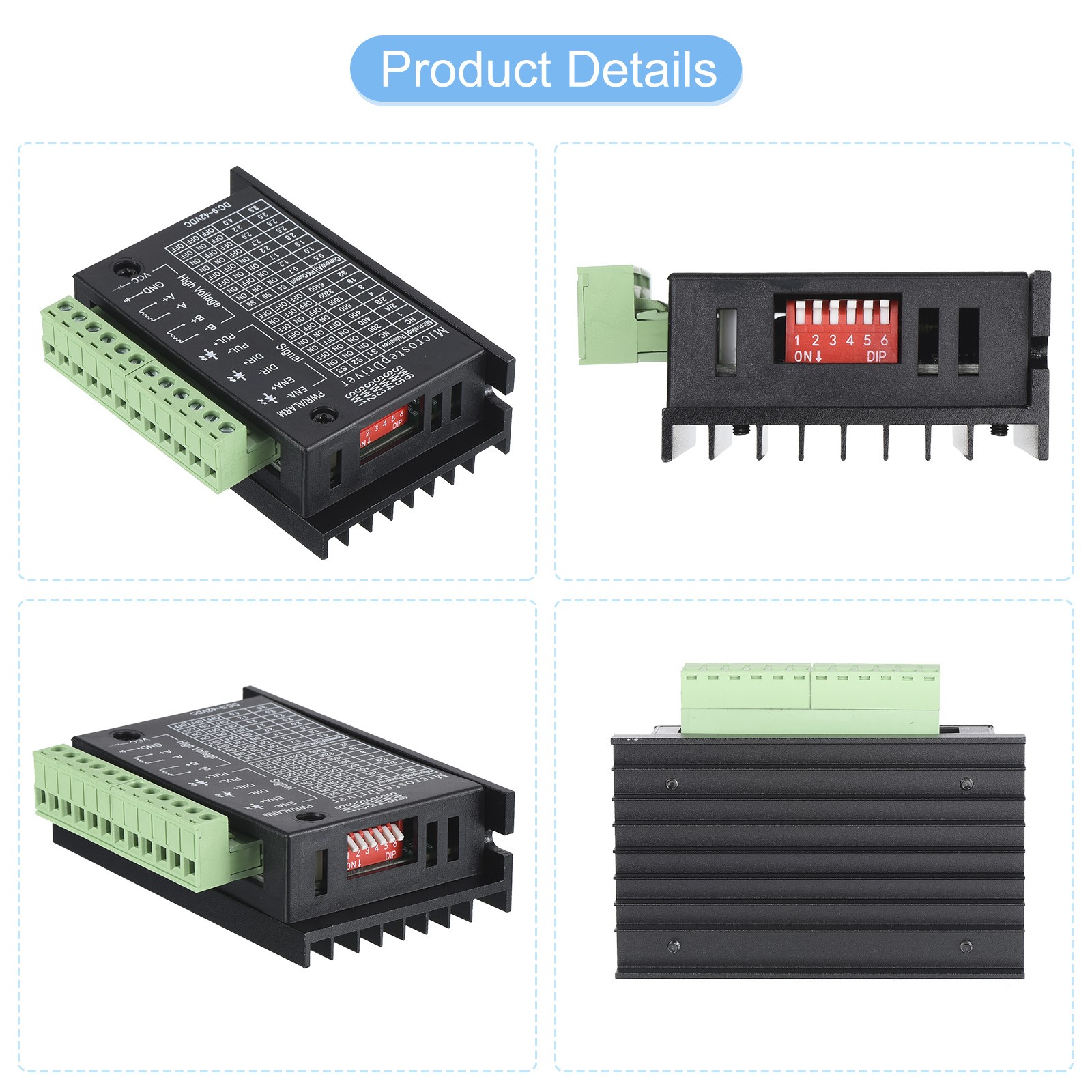 4 Pack Stepper Motor Drivers 4A Stepper Driver Controller CNC Digital Micro