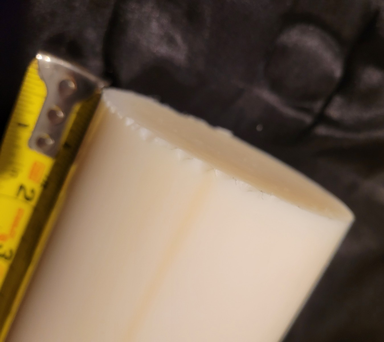 White Delrin 3 3/8″ Dia Rod Round Stock 12″ long (3.375 X 12.000) INV#W-47