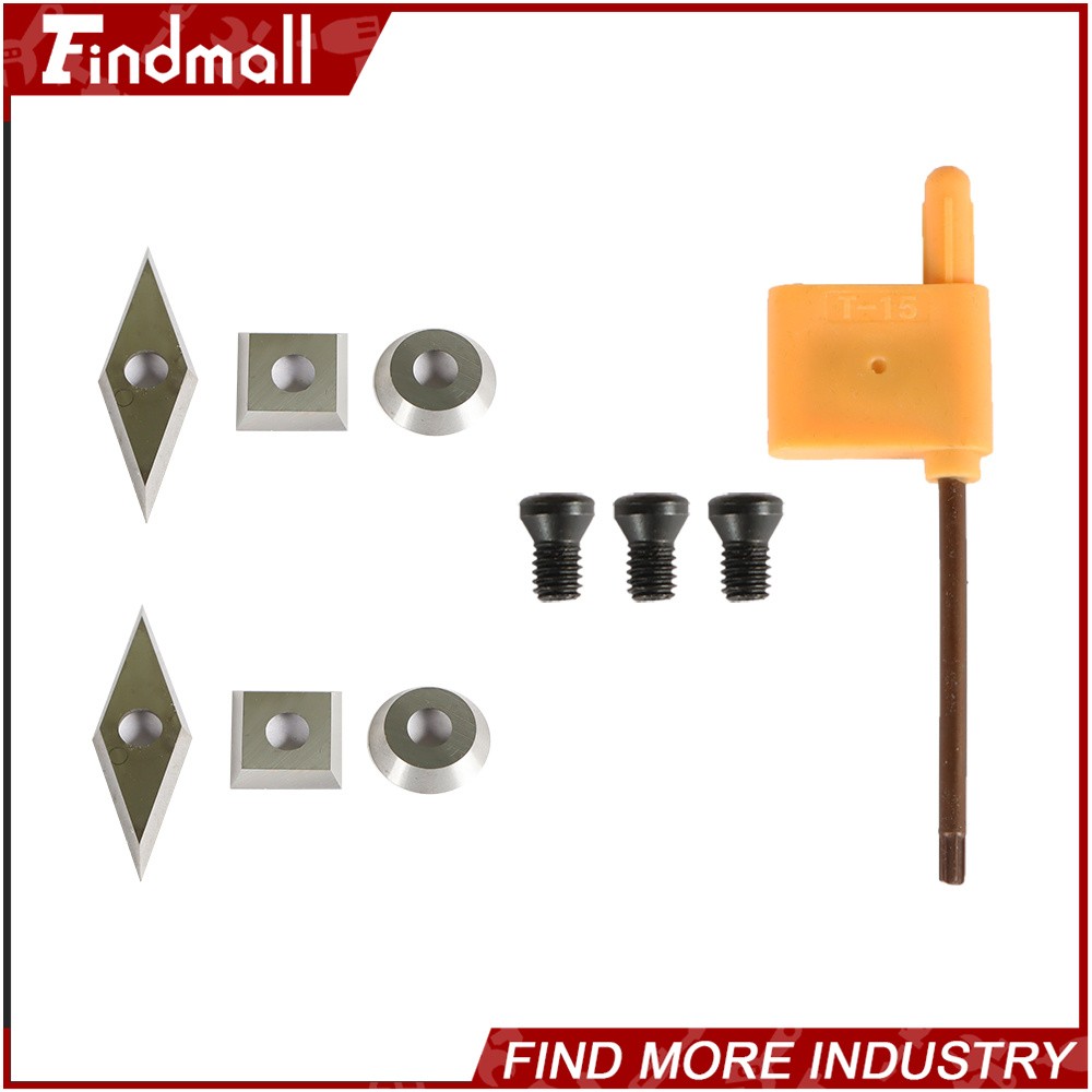 Findmall 3Piece Set Carbide Woodturning Tool Mini Size W/ Comfort Grip Handles