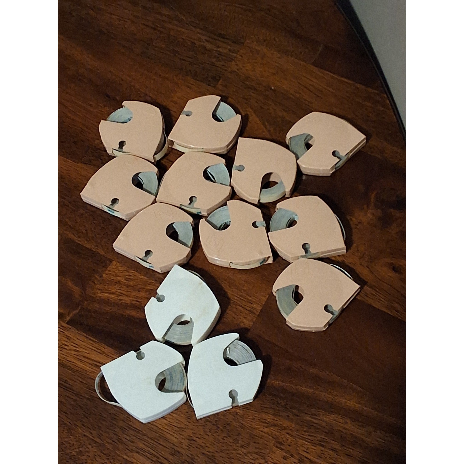Vintage Dymo Embossing Tape Magazines Lot of 13 Label Maker Refills Tan White