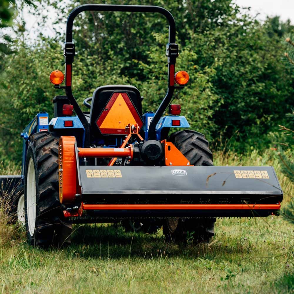 Titan Attachments 3 Point 60″ Flail Mower, PTO Powered 30-60HP Mowing for Cat 1