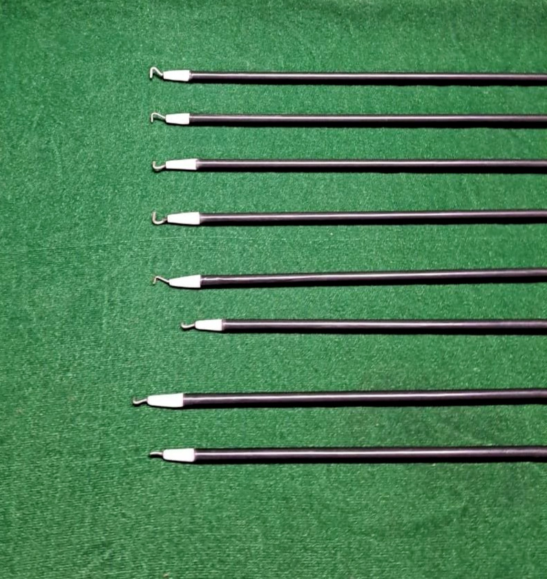 8pc Laparoscopic Monopolar Electrode L-Hook 5mmx330mm Reusable Instruments