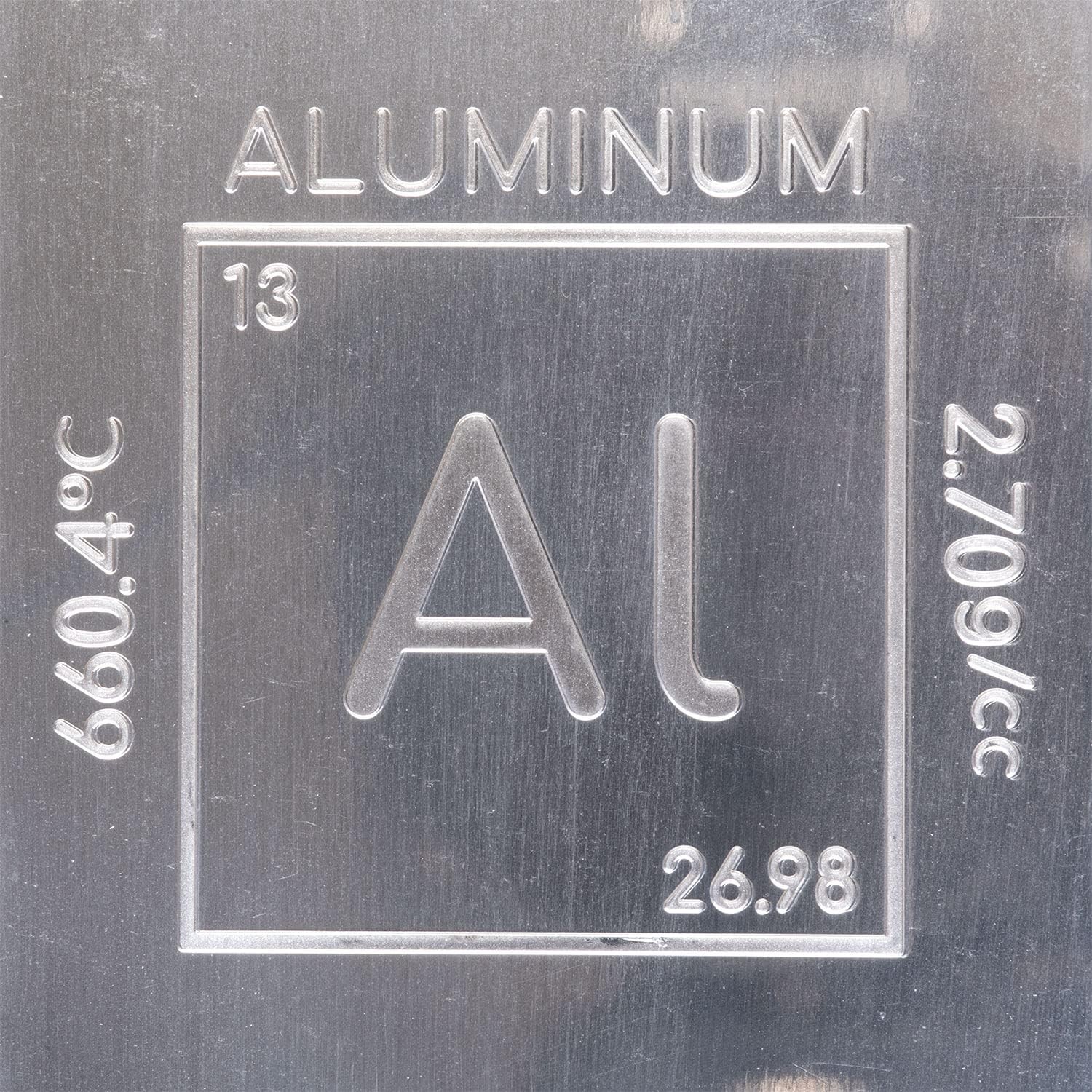 One Bar of 1 Pound (lb) Aluminum Bullion 6.5 x 2.5 x 0.5 inches, Silver