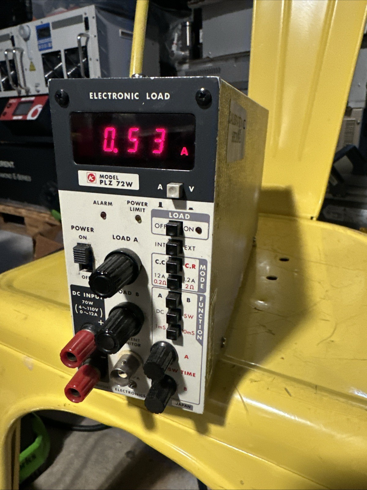 Kikusui PLZ72W DC Electronic Load 72W 4–110V 0–12A