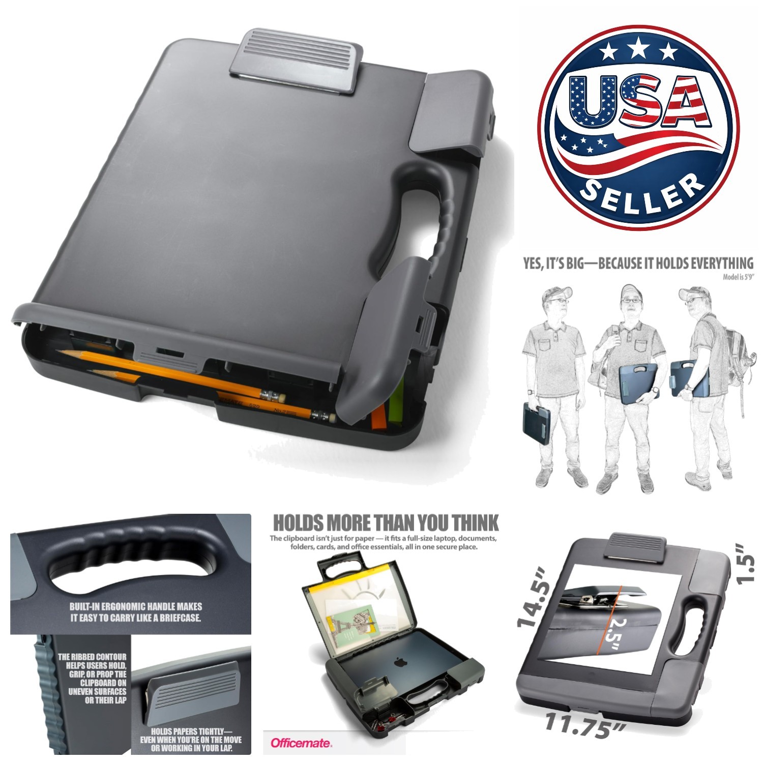 Lightweight A4 Clipboard Storage Case with Strong Metal Clip for Everyday Use