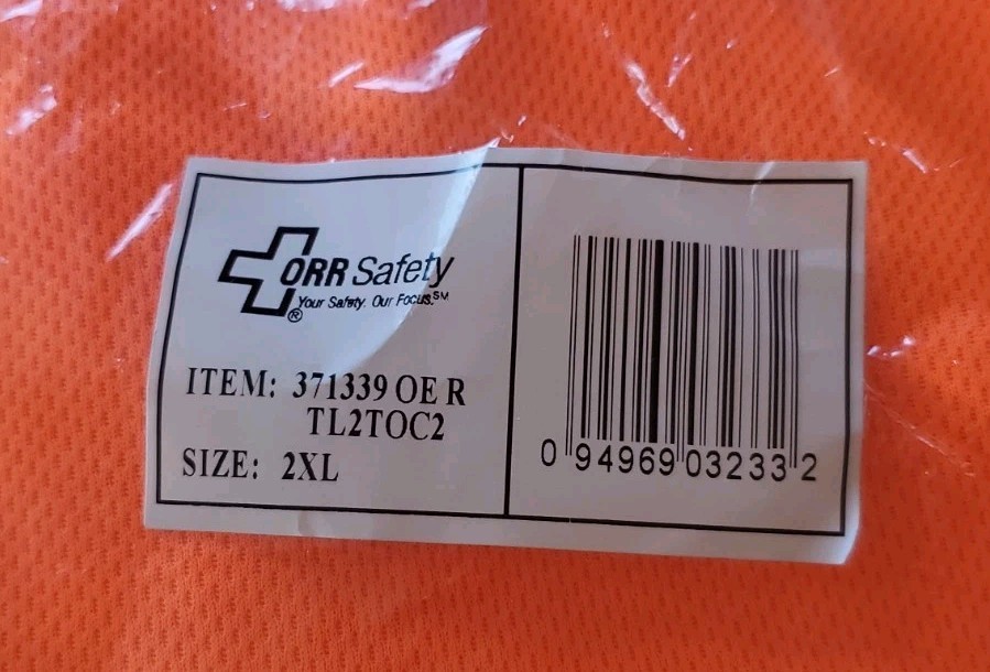 Lot Of 4 ORR Safety Tee Fluorescent 2x Large