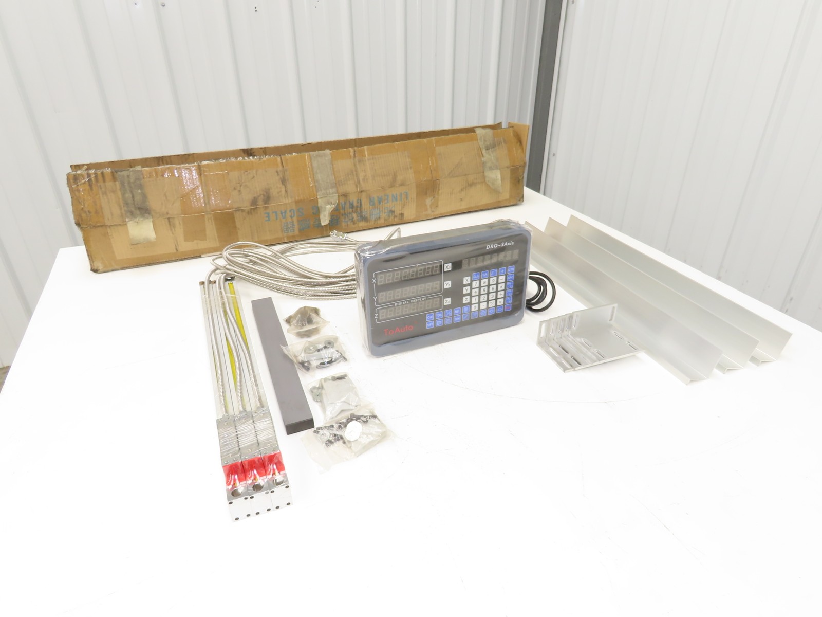 ToAuto DRO-3Axis HMI Controller Panel Push Button W/ Linear Scales Mount & Cord