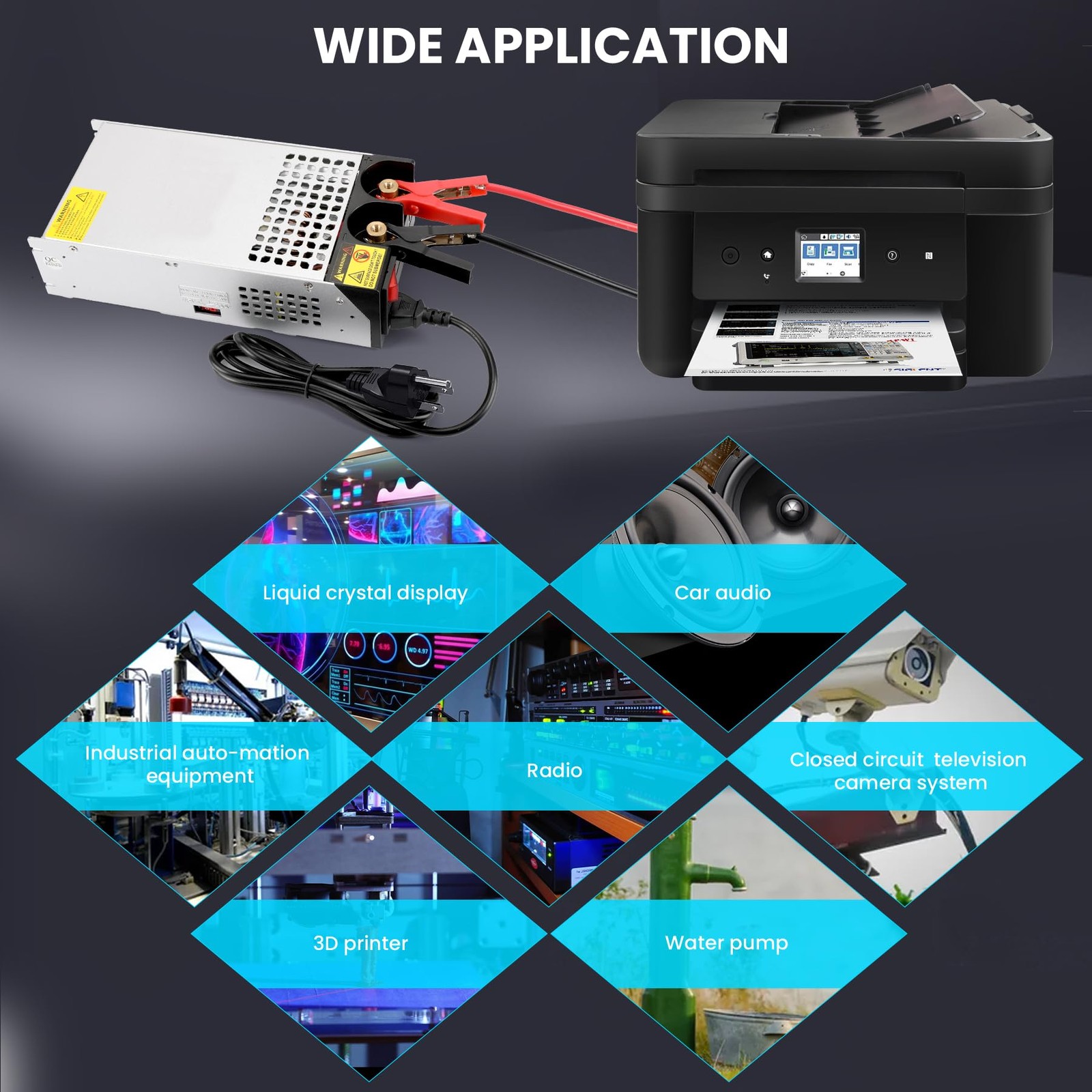 New Version 110V to 12V DC Converter 125A 1500W Power Supply, AC DC…