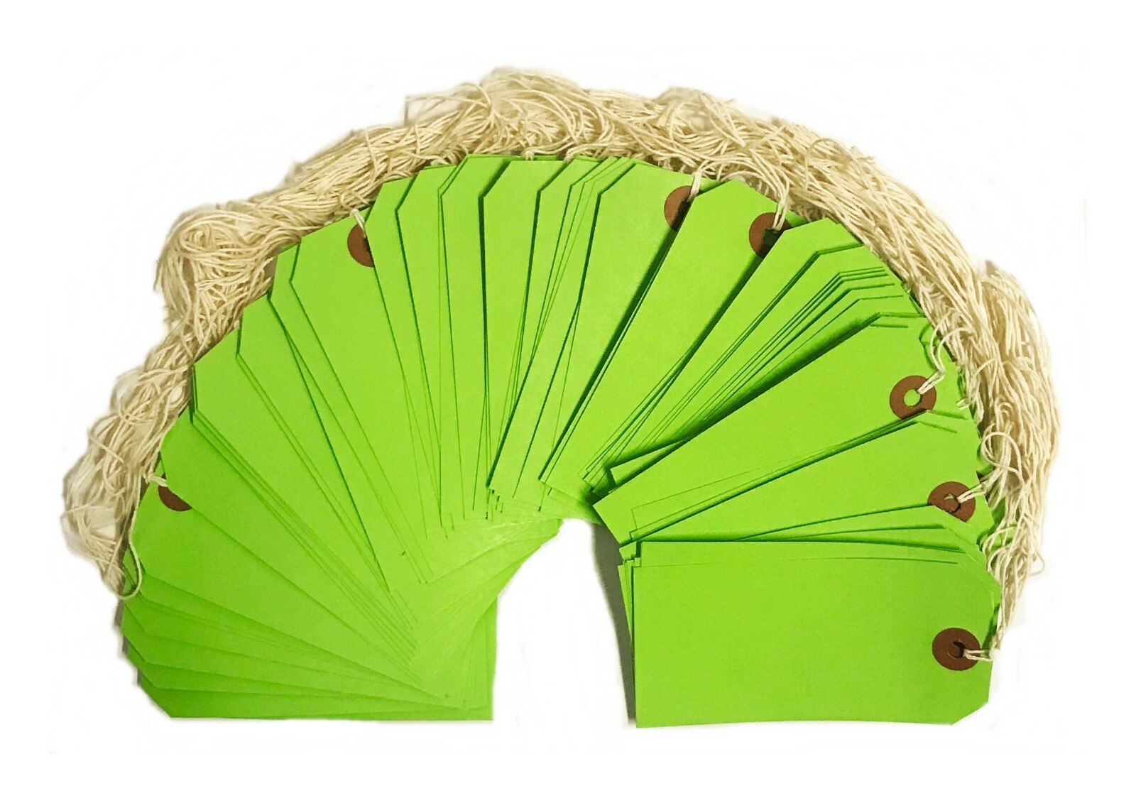 100 Green Tags 4 3/4″ x 2 3/8″ Size 5 Inventory Shipping Hang Tag with String
