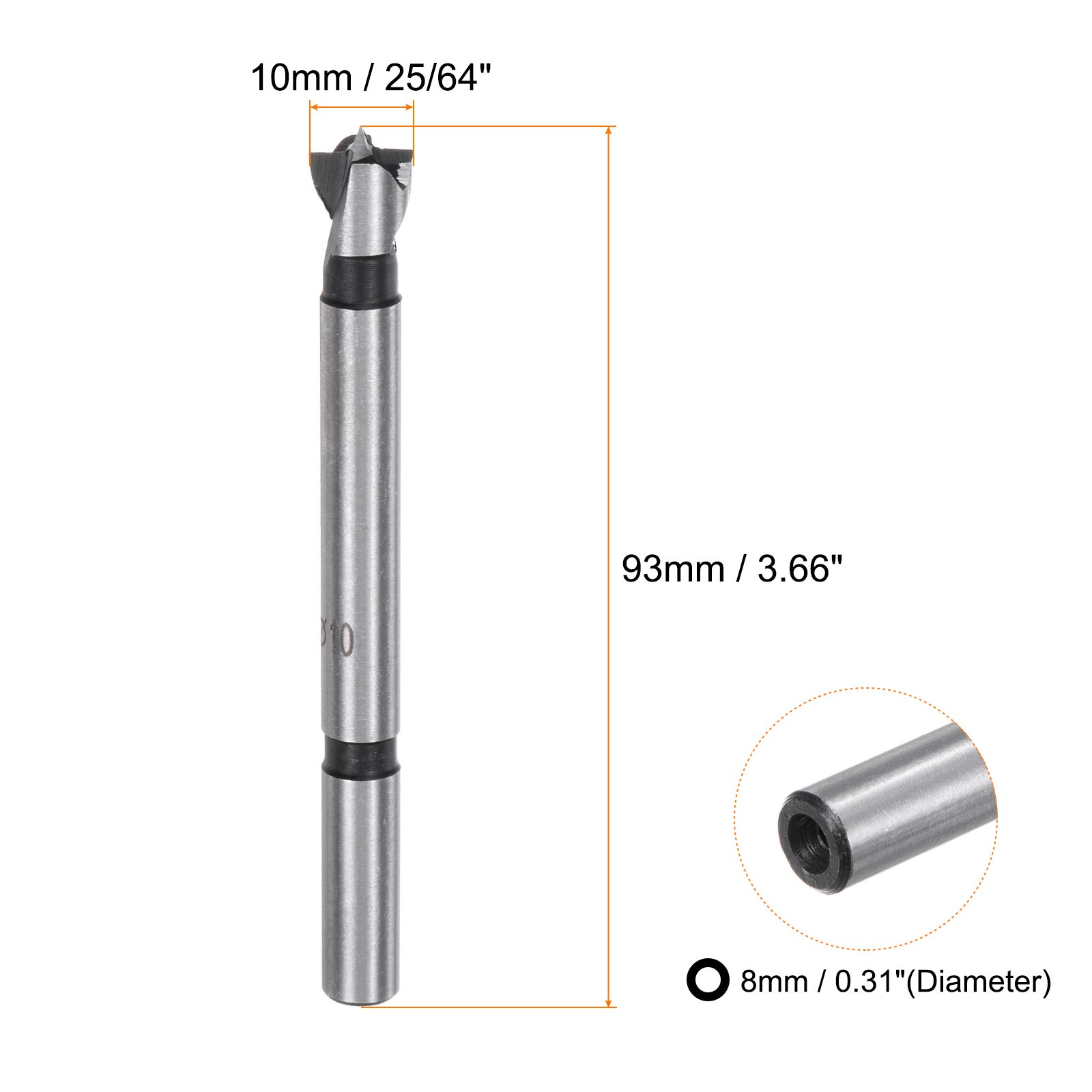2pack Forstner Drill Bit 25/64″(10mm) Multi-tooth Woodworking Drilling Hole Tool