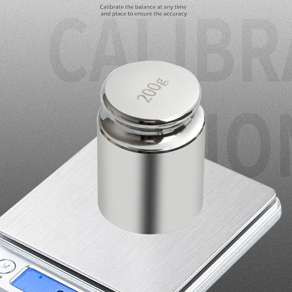 200 g Chrome Calibration Weight for Scales | High Precision ±0.003g