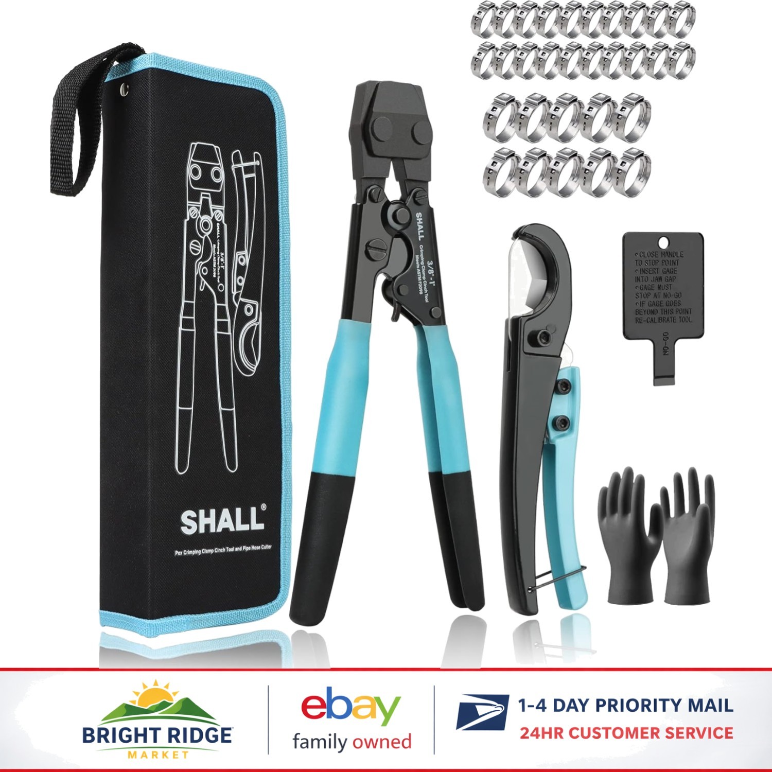 Efficient Pex Crimping Tool Kit for Plumbing Tasks with Comfortable Rubber Grip