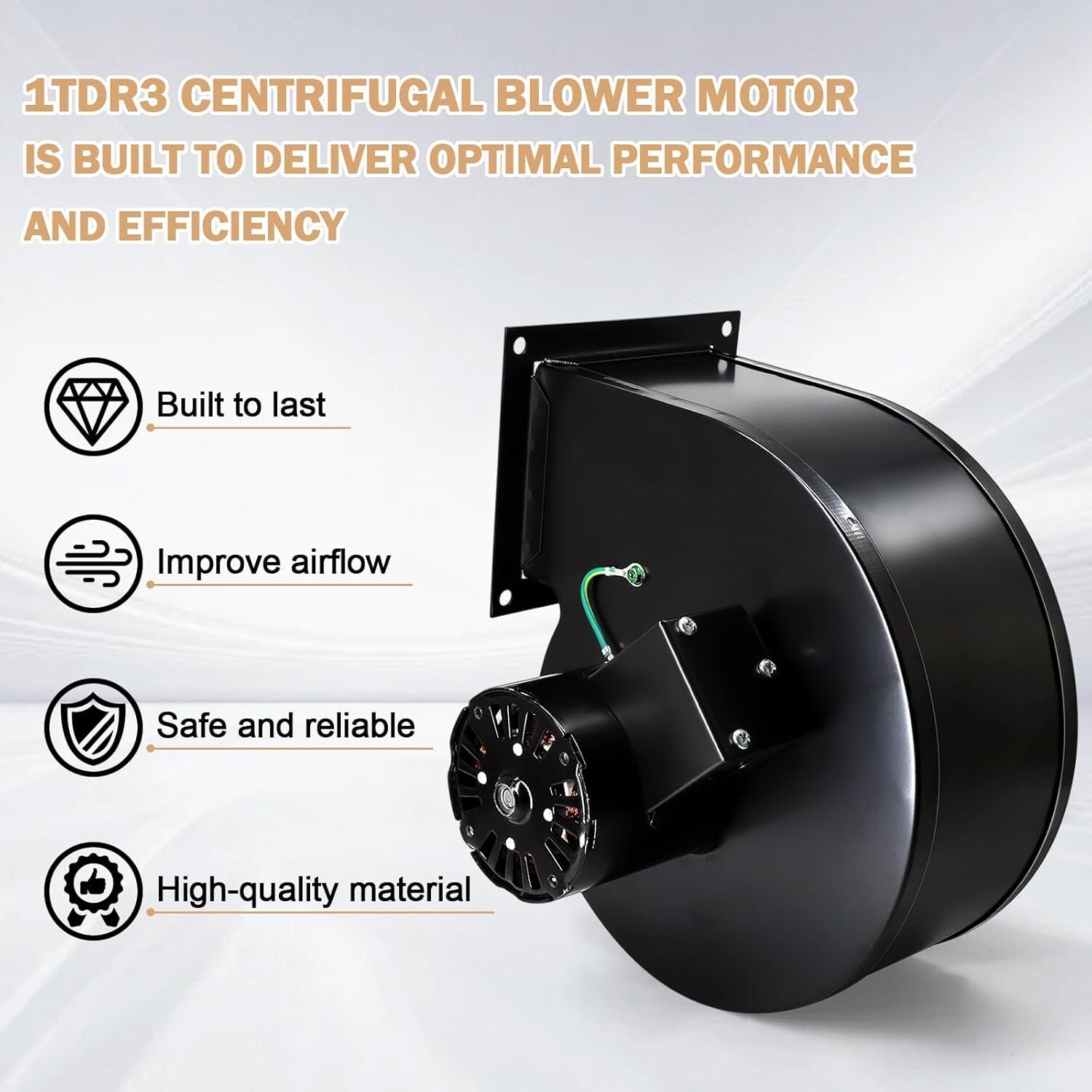 Centrifugal Blower 273 CFM 1640 RPM 115V 60/50hz Replaces Dayton 1TDR3, 4C447