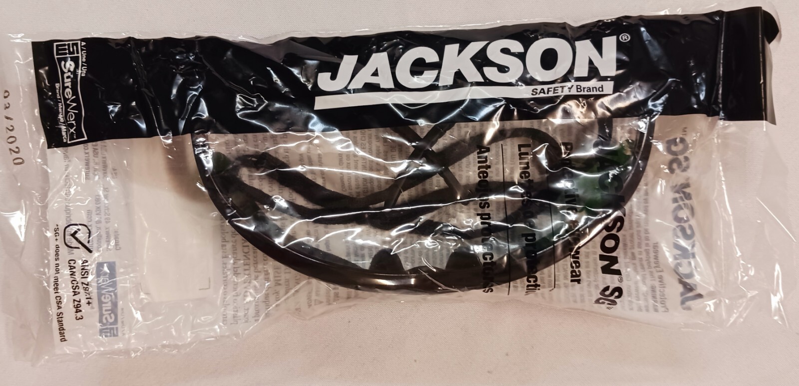 JACKSON SG SERIES 50010 LIGHTWEIGHT SAFETY GLASSES NECK CORD 99.9% UV CASE OF 12