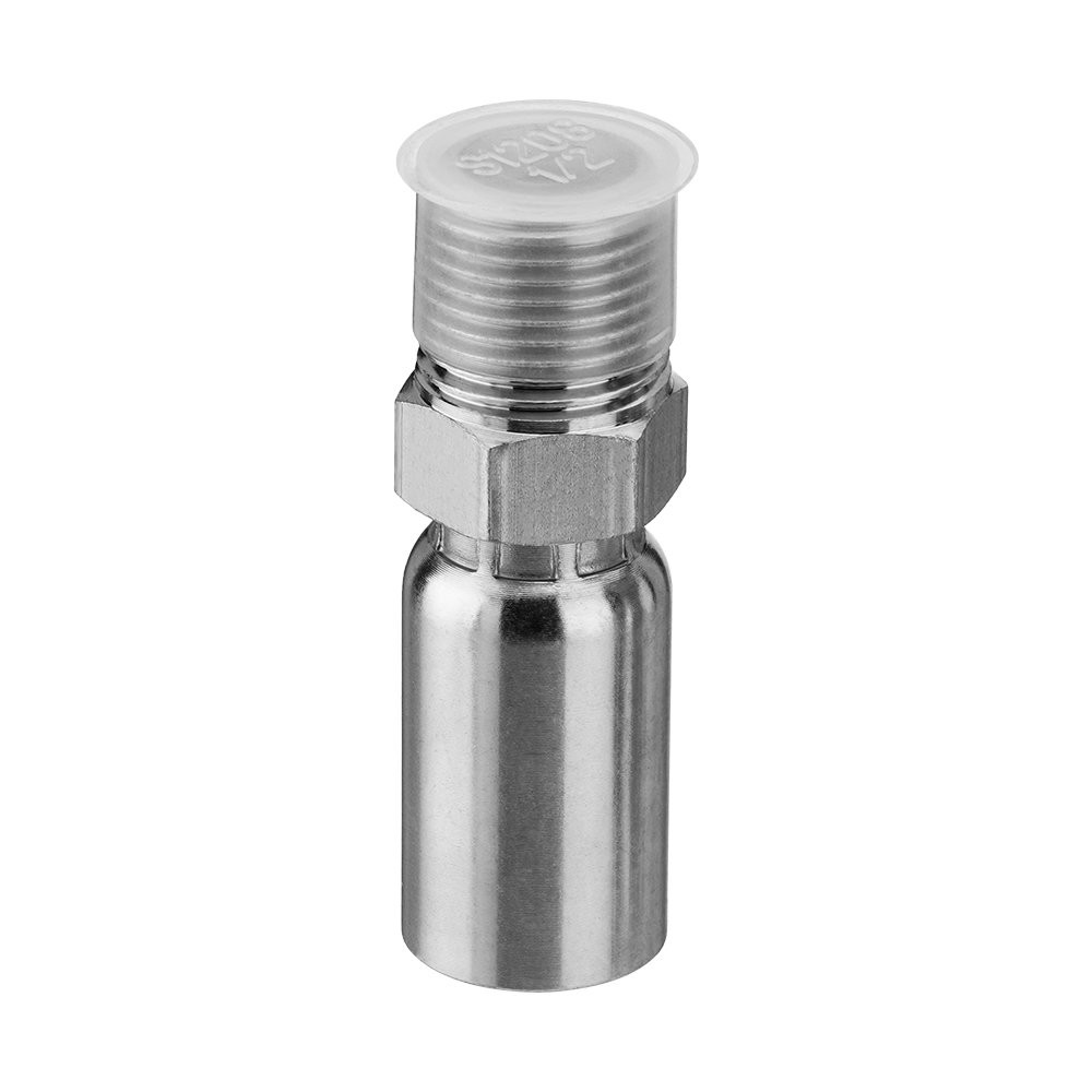 12 Pack 3/8″ I.D. Hose x 1/2″ NPTF Male Hydraulic Hose End Crimp Fittings A+++