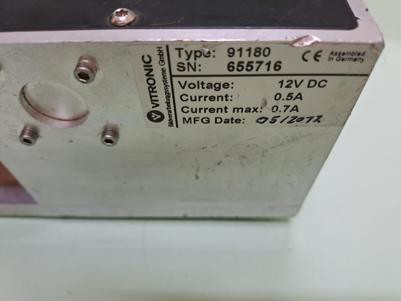 VITRONIC 91180 Version 2.4.3 Machine Vision Laser