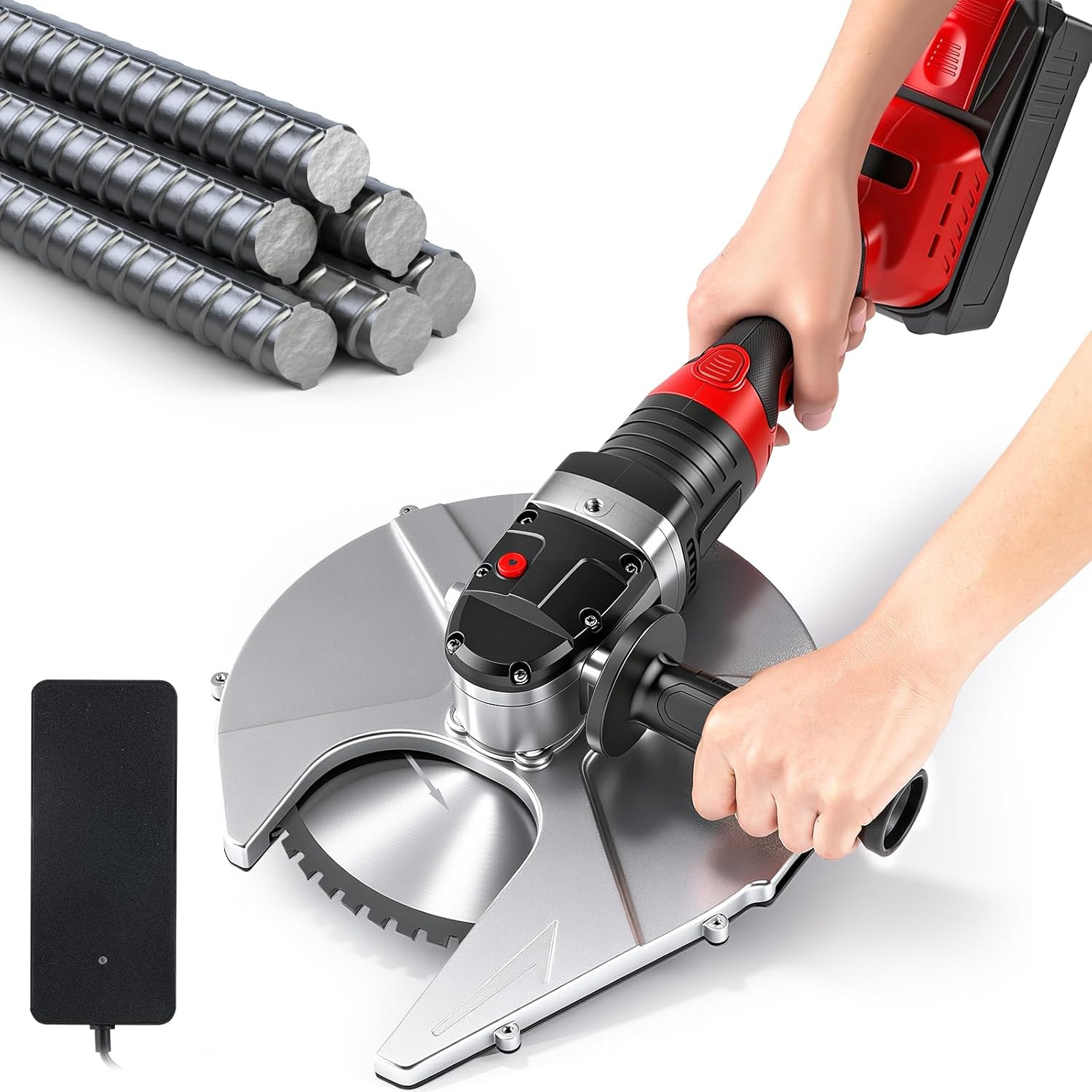 36V Cordless Rebar Cutter – Fast Cuts in 4-5 Seconds, Portable Case Included