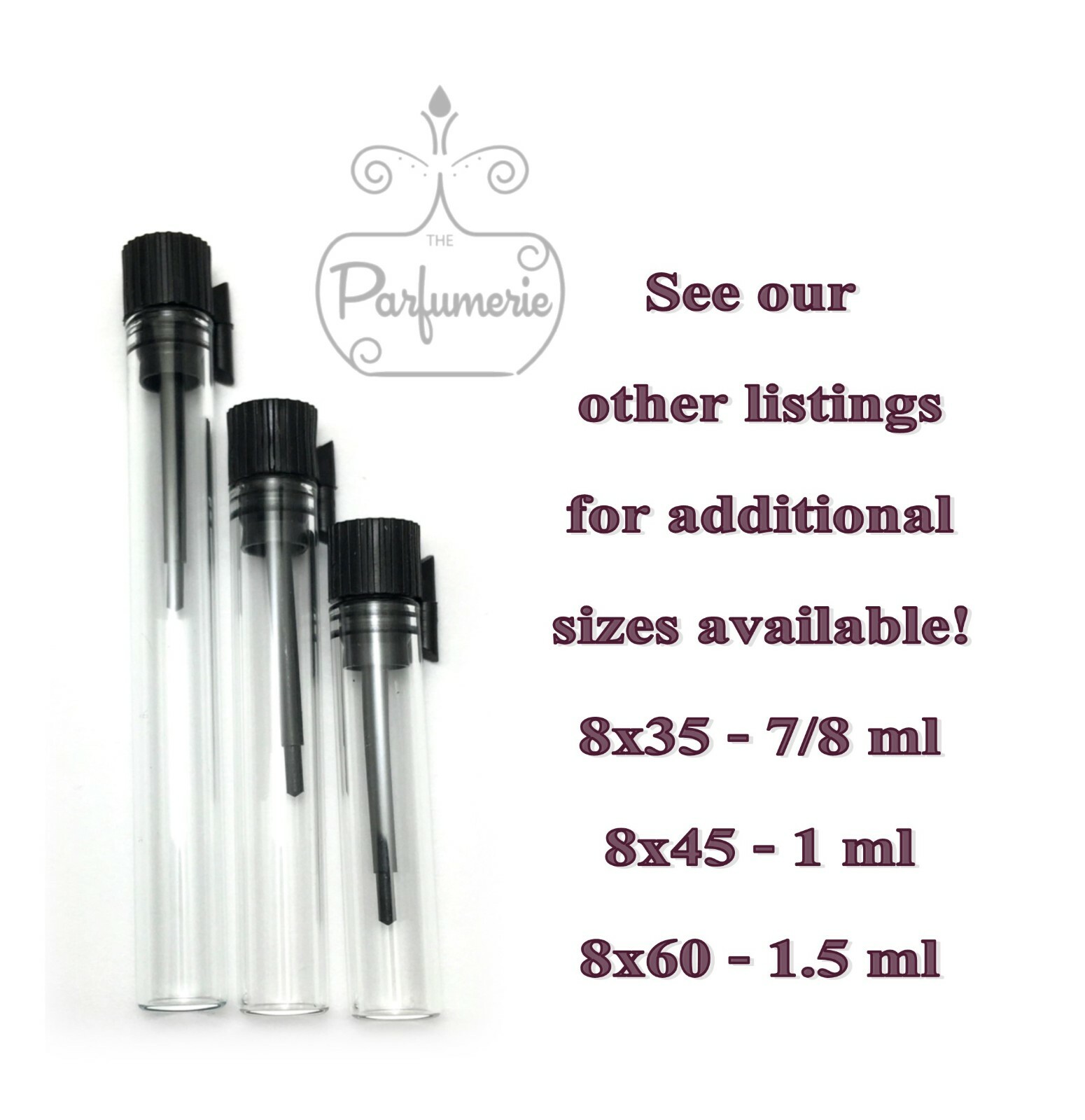 LONG GLASS VIALS 1.5 ml (8×60 mm) QTY: 200/500 – Wholesale Glass Vials
