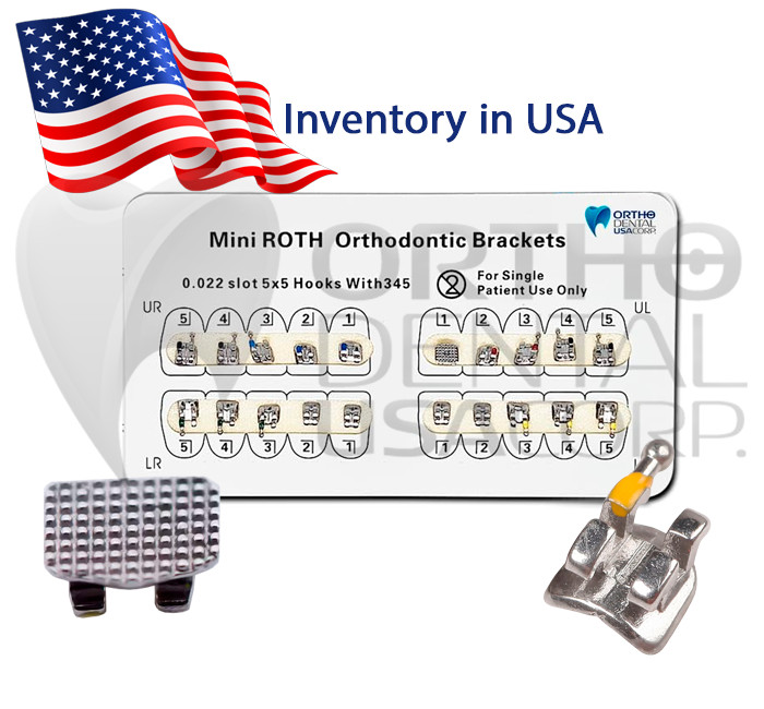 SET Orthodontic Bracket Standard Mini Mesh Base/Monoblock Base Roth/MBT H3,4,5