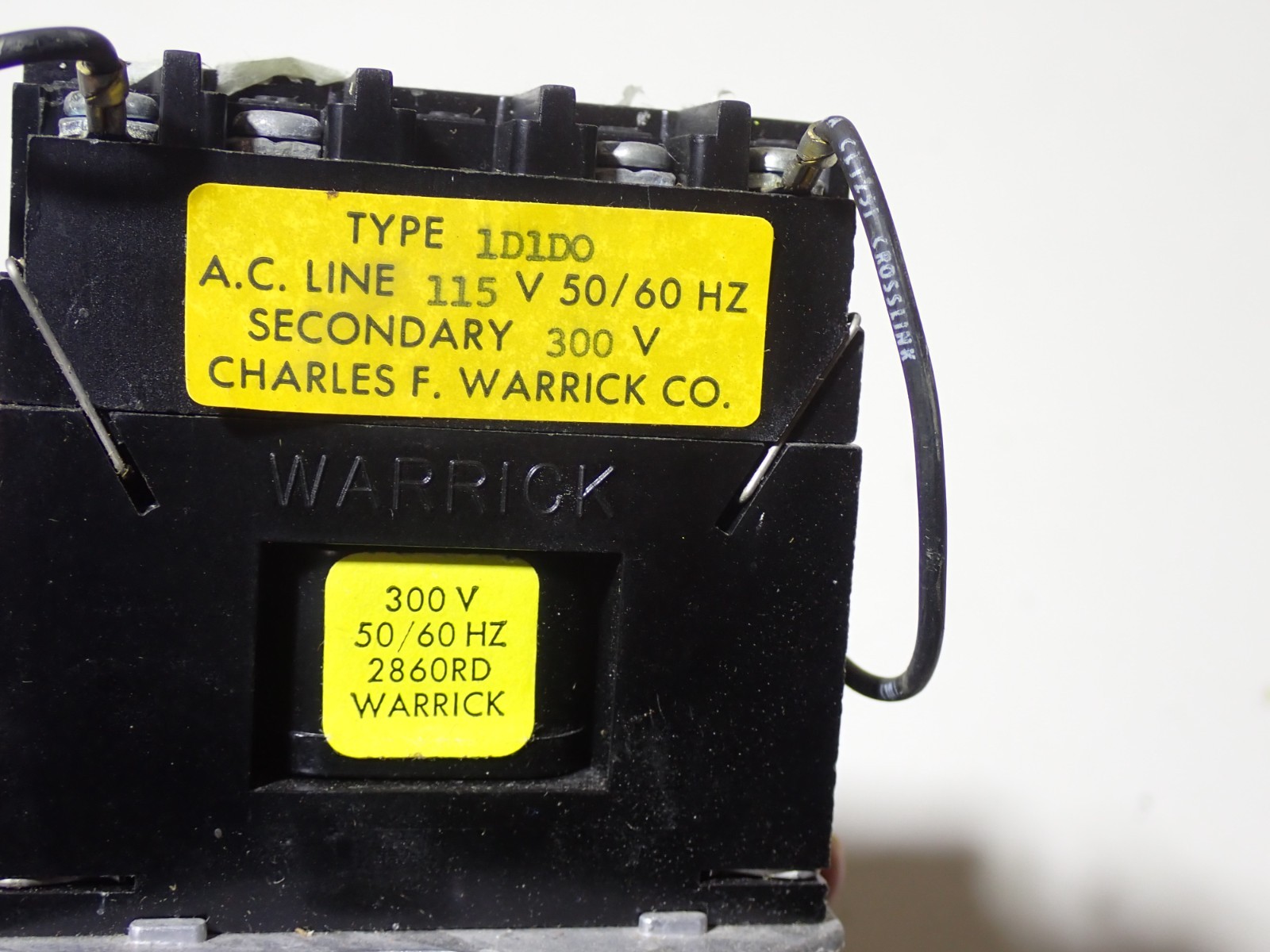 WARRICK CONTROLS GEMS 1D1D0 CONTROL RELAY AC LINE 115V 50/60HZ NEW