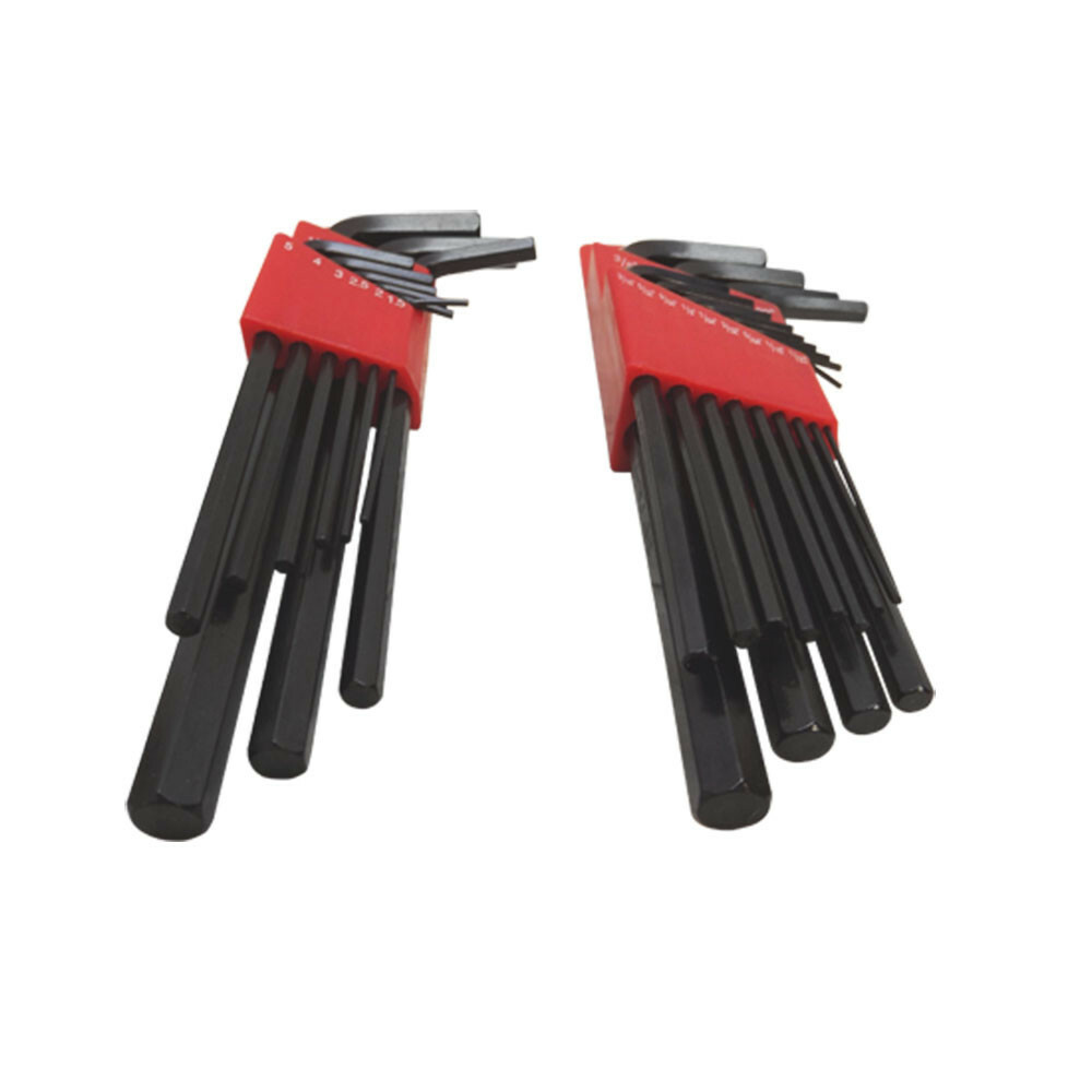 22 PC SAE Metric Size Hex Key Wrench Set L-Key Long Arm 1/20-3/8″ 1.5 -10mm