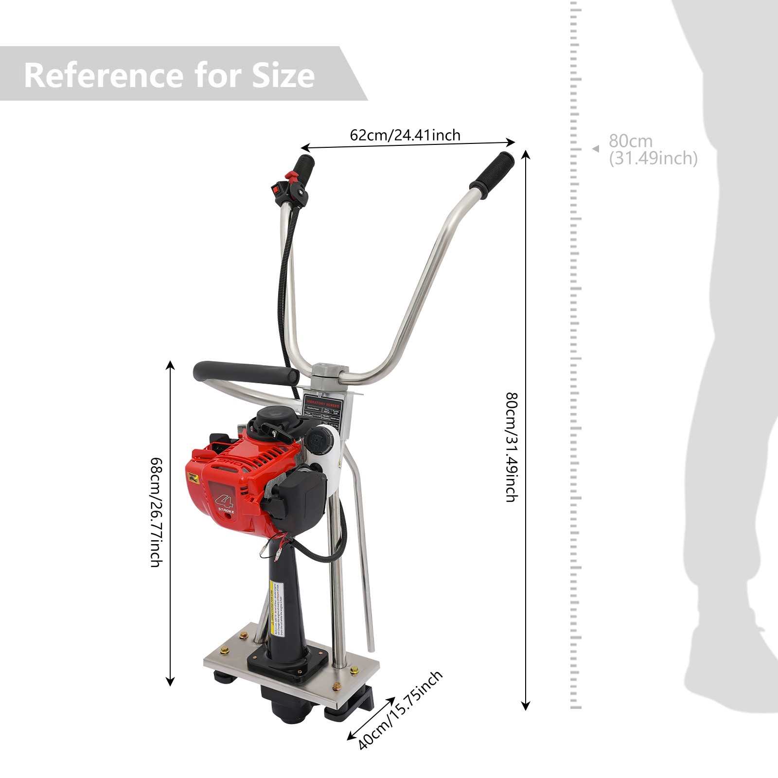 900W 4-Stroke Concrete Vibrating Machine 35.8CC Concrete Vibrating Machine