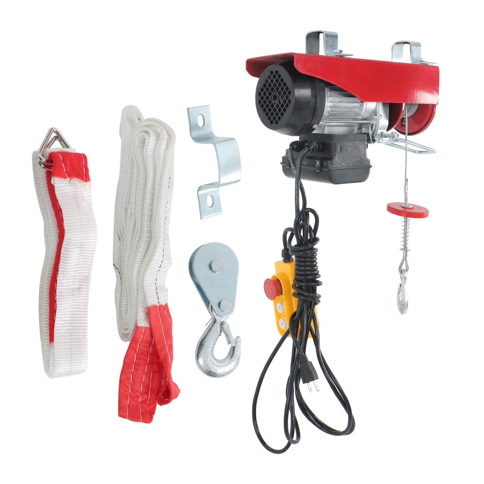 Mini Electric Hoist 440LBS/200kg Crane Winch with Wired Remote Control 510W 110V