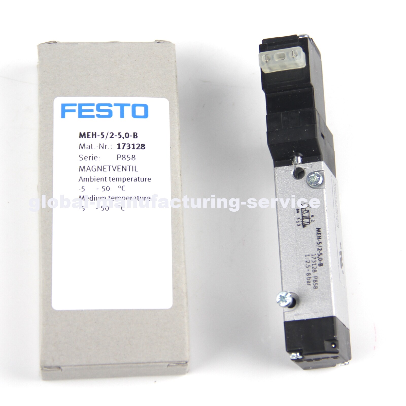 New In Box FESTO MEH-5/2-5,0-B 173128 SOLENOID VALVE PLC MODULE