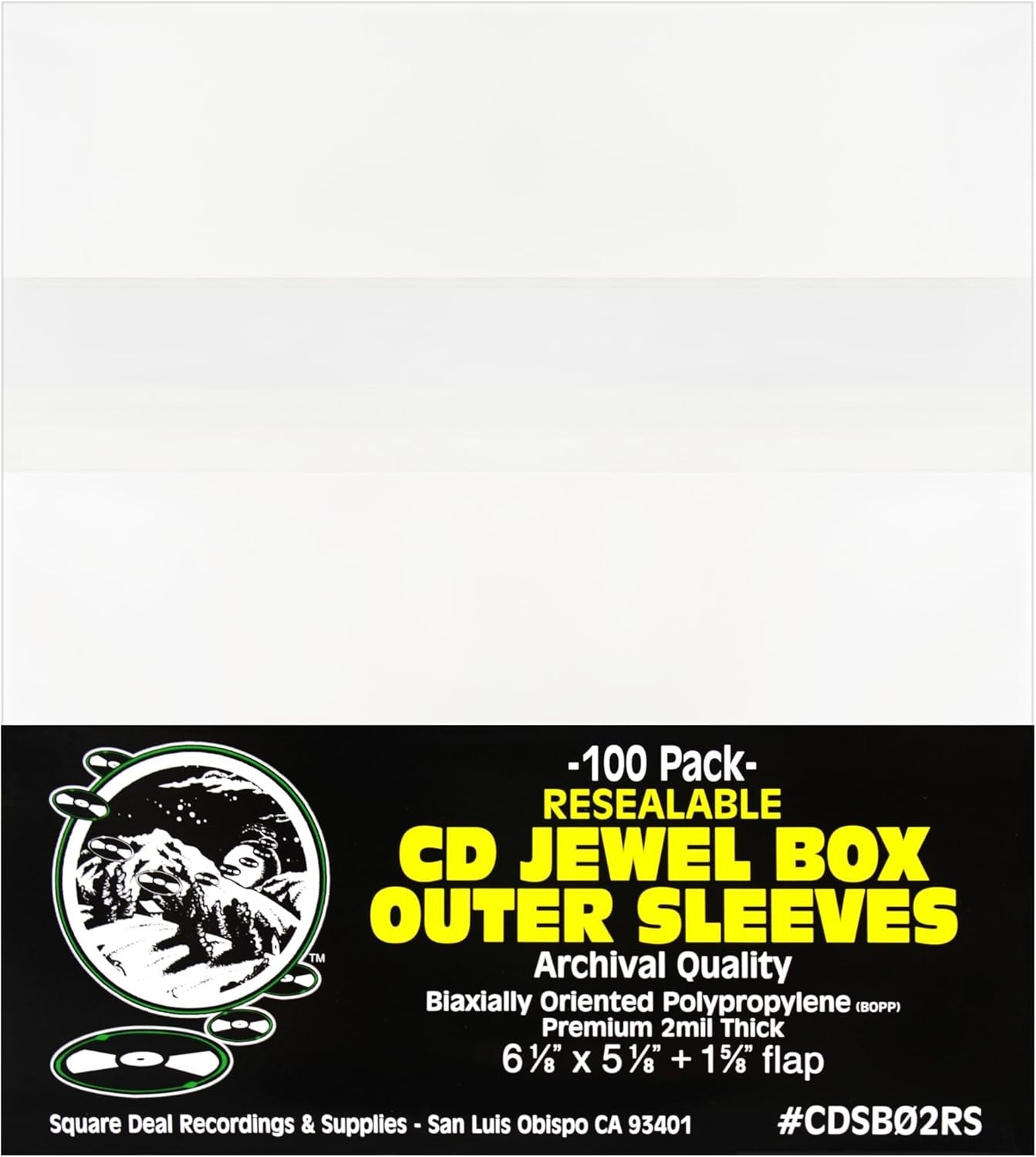 Archival-Grade 100 Pack CD Sleeves – Dust-Proof, Anti-Static & Scratch Resistant