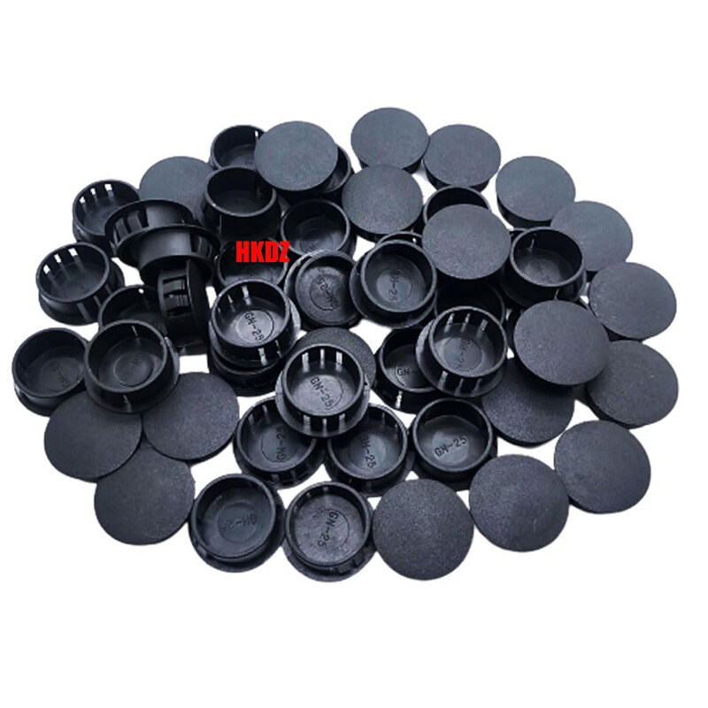 Black Round Plastic Hole Plug Blanking End Caps Pipe Tube Inserts Bungs 5mm~60mm