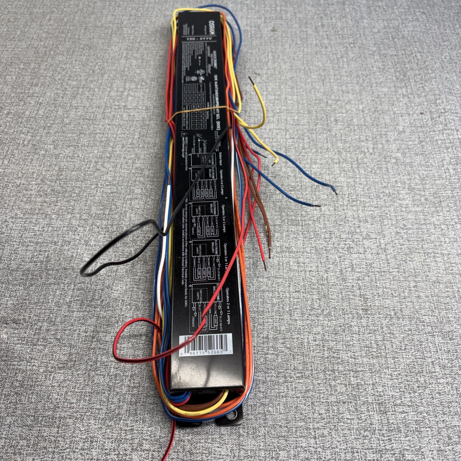 Quicktronic QHE4x54T5HO/UNVPSN-HT-SCL Ballast 120/277V Switching