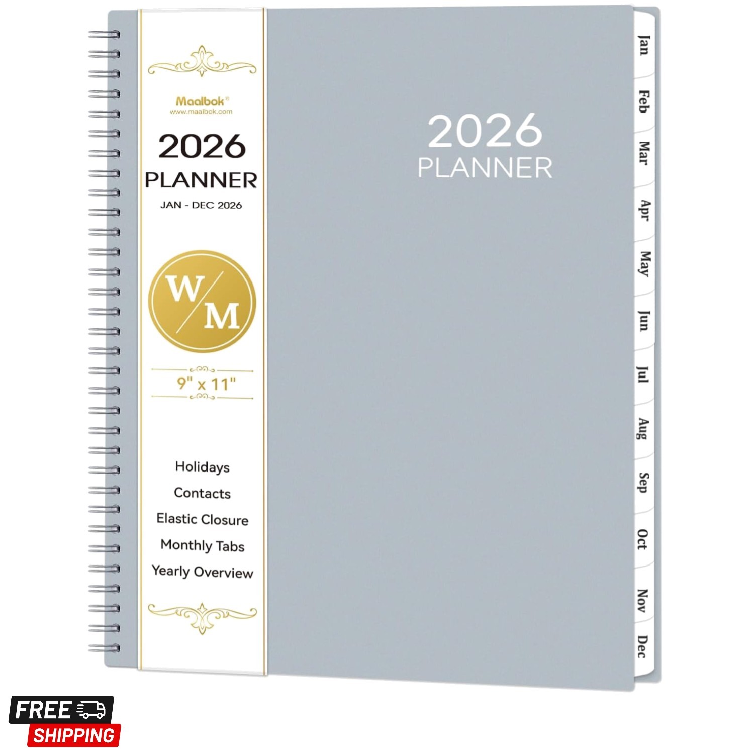 2026 Planner – January 2026 – December 2026, 9″ x 11″ Weekly Monthly Planner …