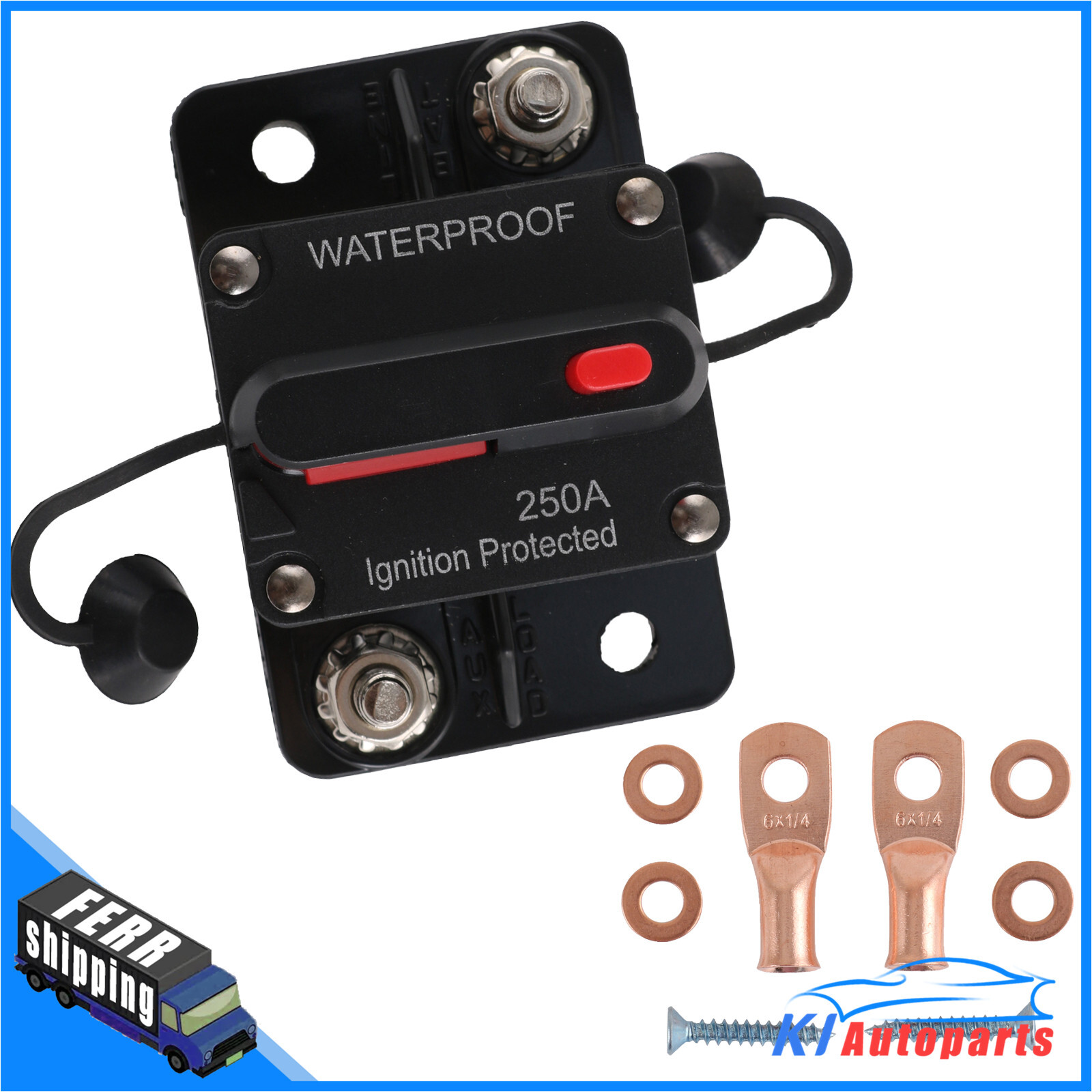 12V-48V DC 30A-300A Amp Circuit Breaker Audio Fuse Boat Car Manual Reset Switch