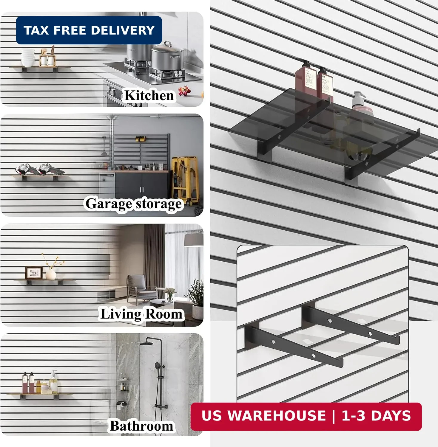 12 Inch Slatwall Shelf Bracket Set of 12, Heavy Duty Slat Wall Shelf Bracket, Me