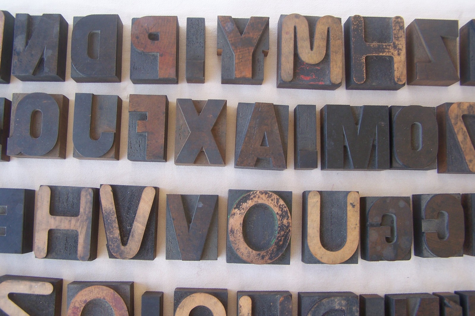 HUGE LOT! 128 Vintage Letterpress wood print typeset printing block typography