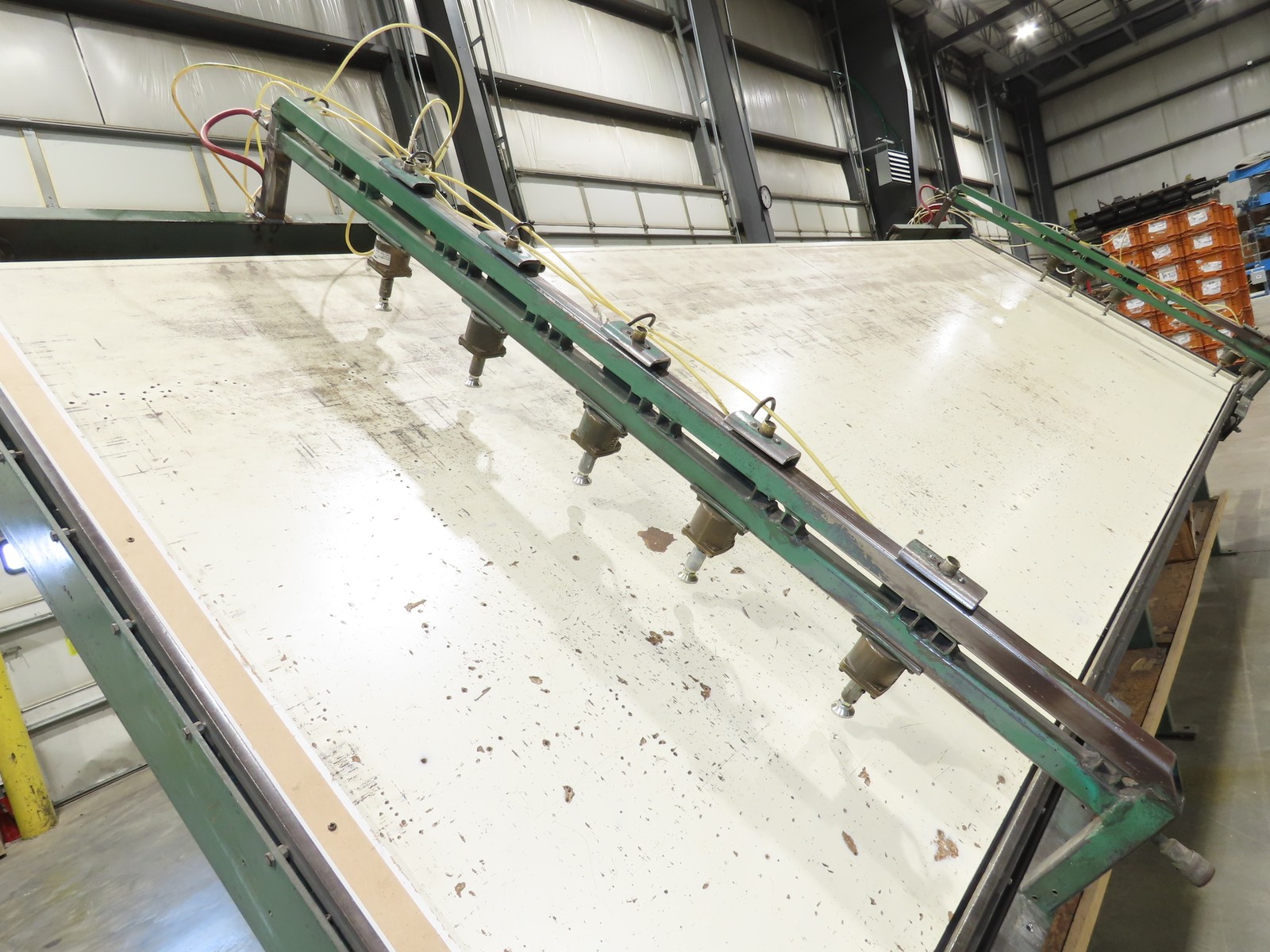 5’x 16′ Face Frame Assembly Table Pneumatic Dual Clamp Steel Frame