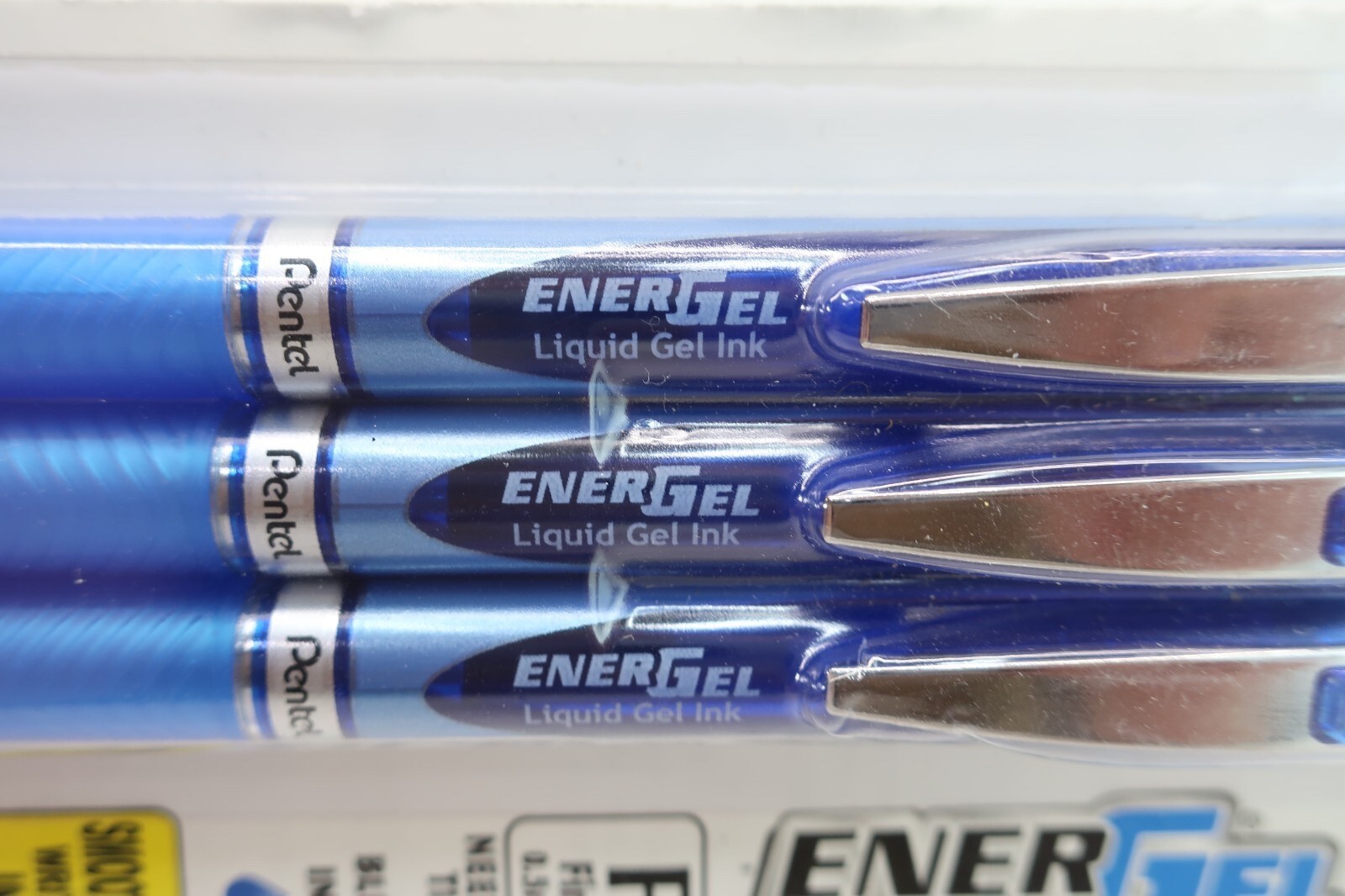 Pentel EnerGel RTX 3 PACK Liquid Gel Pens 0.5mm Fine – Needle Tip – Blue Ink