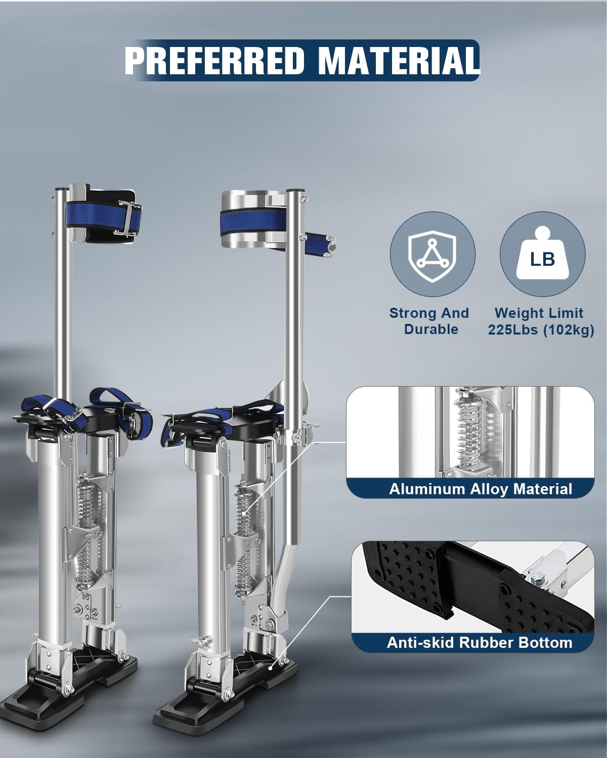 15″-23″ Stilts for Adults Adjustable Heights Aluminum Work Stilts