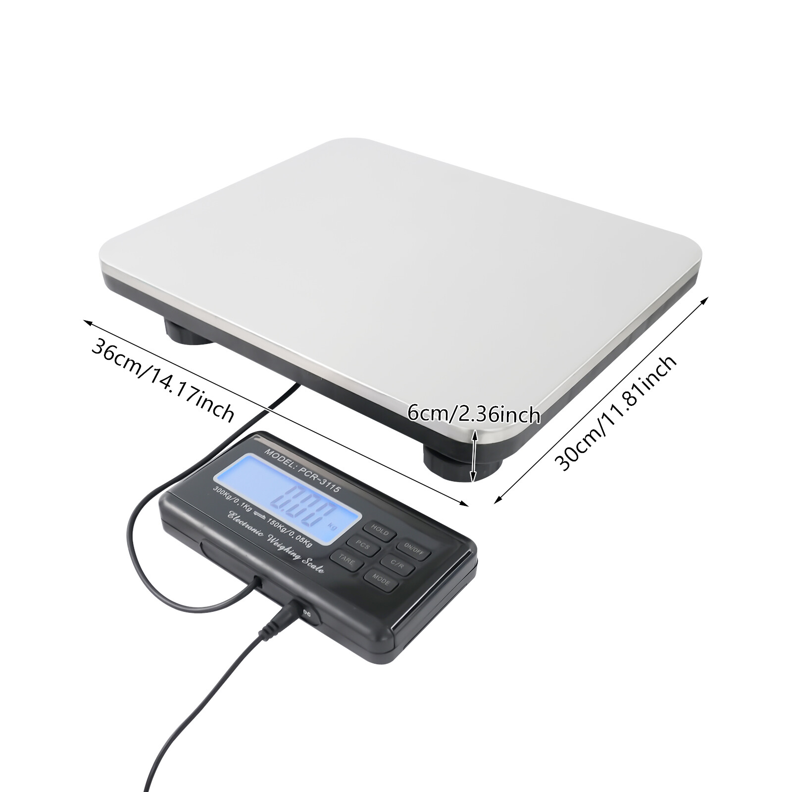 660LB Heavy Duty Digital Industry Shipping Postal Platform Scale Weight 300kg
