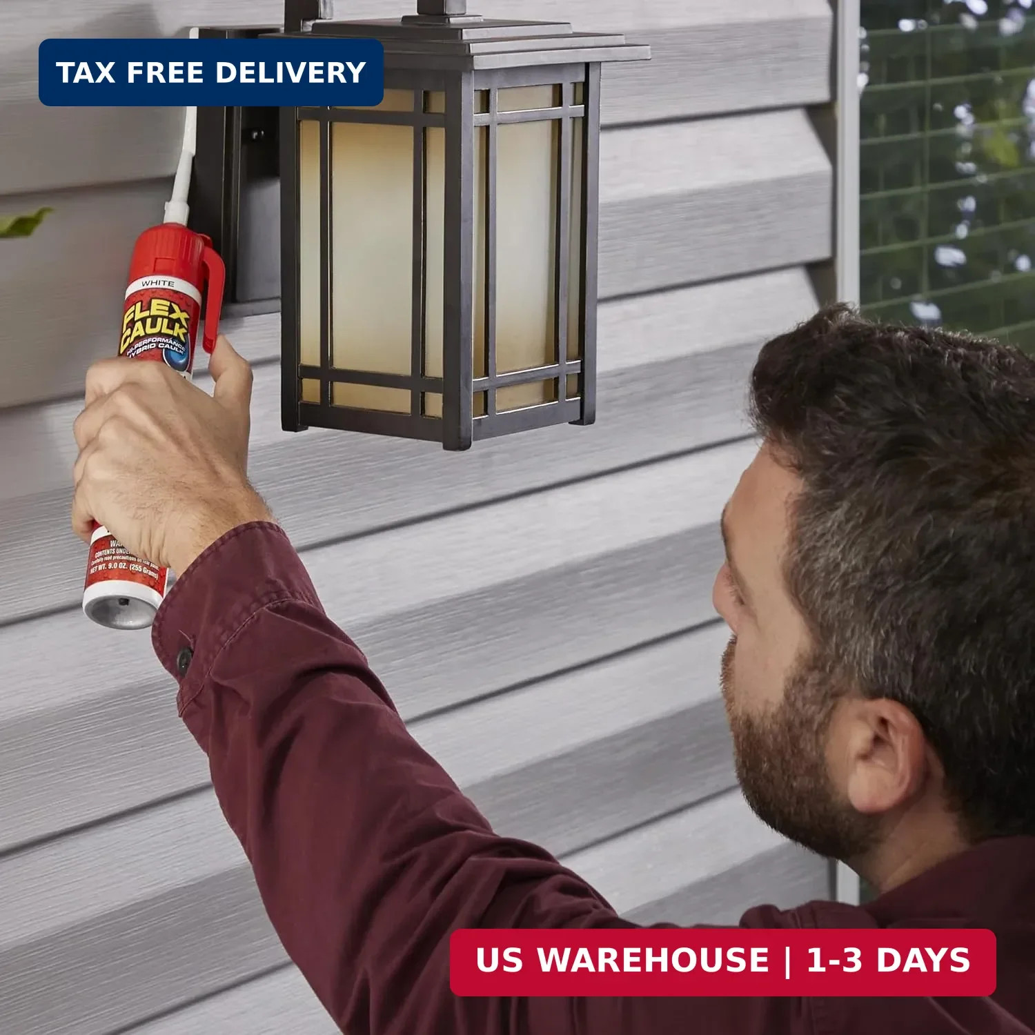 Flex Caulk, Waterproof & Weatherproof Hybrid Polymer Sealant, Strong, Paintable,