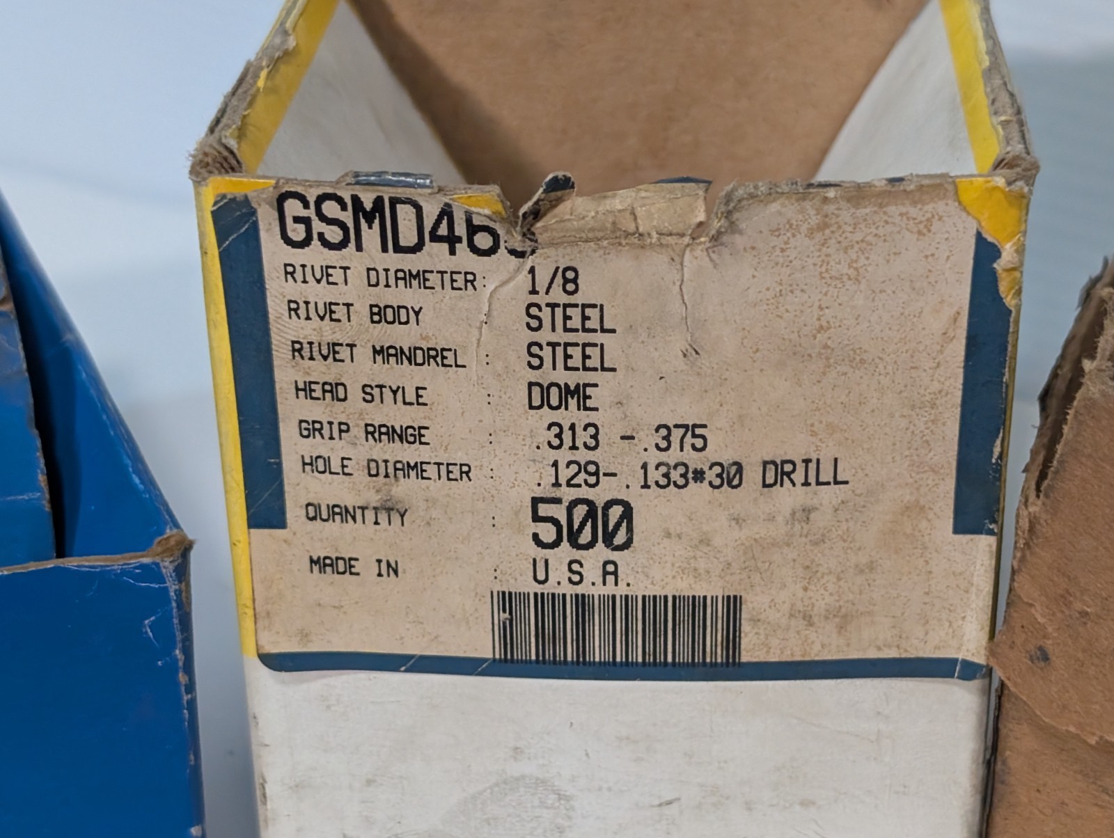 Lot of Aluminum  Steel Rivets, Various Manufacturers, Types and Sizes- As Shown