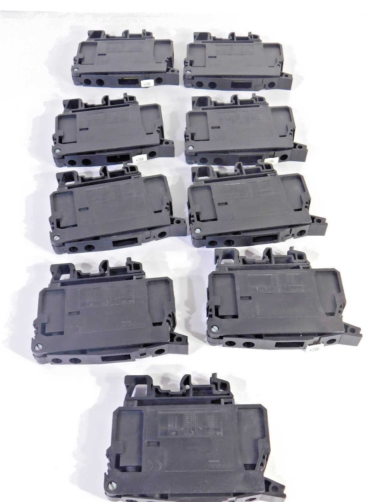 Lot of 9 Each Entrelec FEM 13U / FEM13U Terminal Blocks DIN Rail Mount