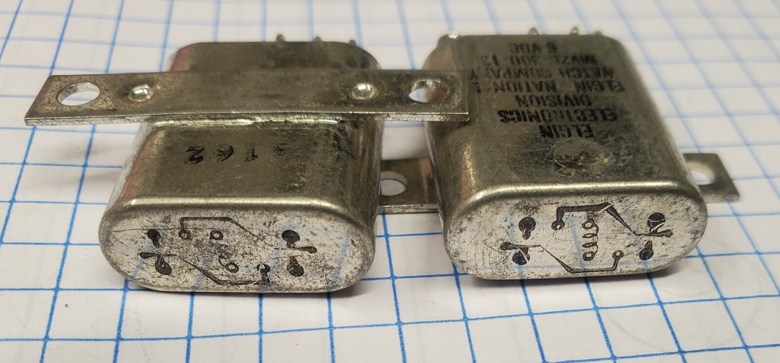 (2 pcs) ELGIN national watch co electronics MV2C-30D-13 6 VDC relay dpdt
