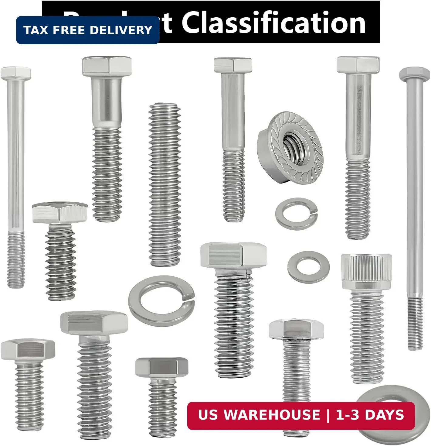 Stainless Steel Hex Bolt Kit for Ford 260 289 302 Engines – 228 Pcs Nuts & Bolts