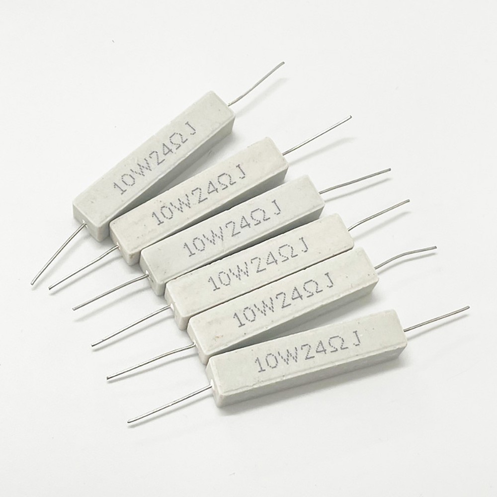 7W/10W/20W Resistor Wirewound Cement Ceramic Horizontal 0.1-510K Ohm 10pcs