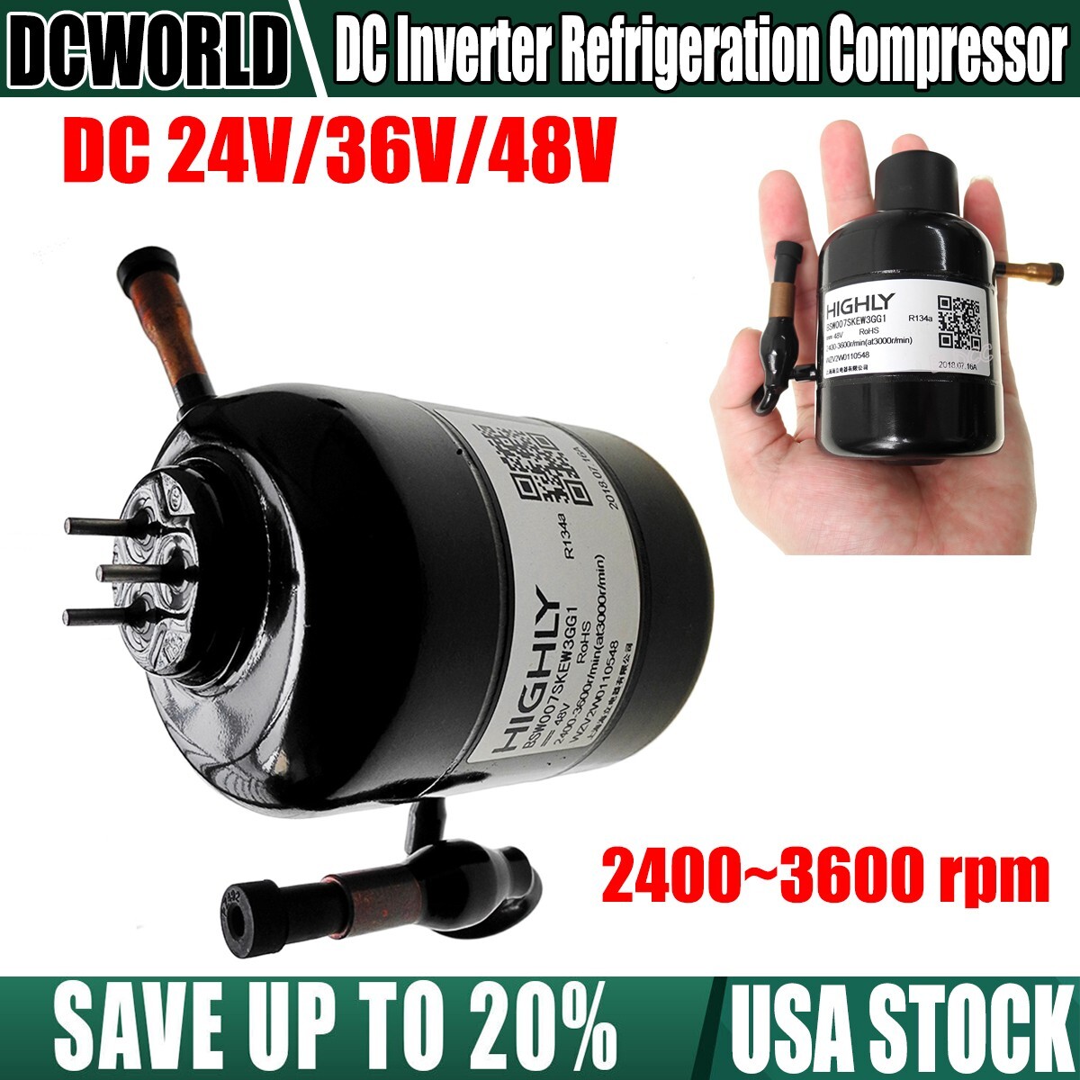 Small DC Inverter Refrigeration Compressor for Cutting-edge Refrigeration System