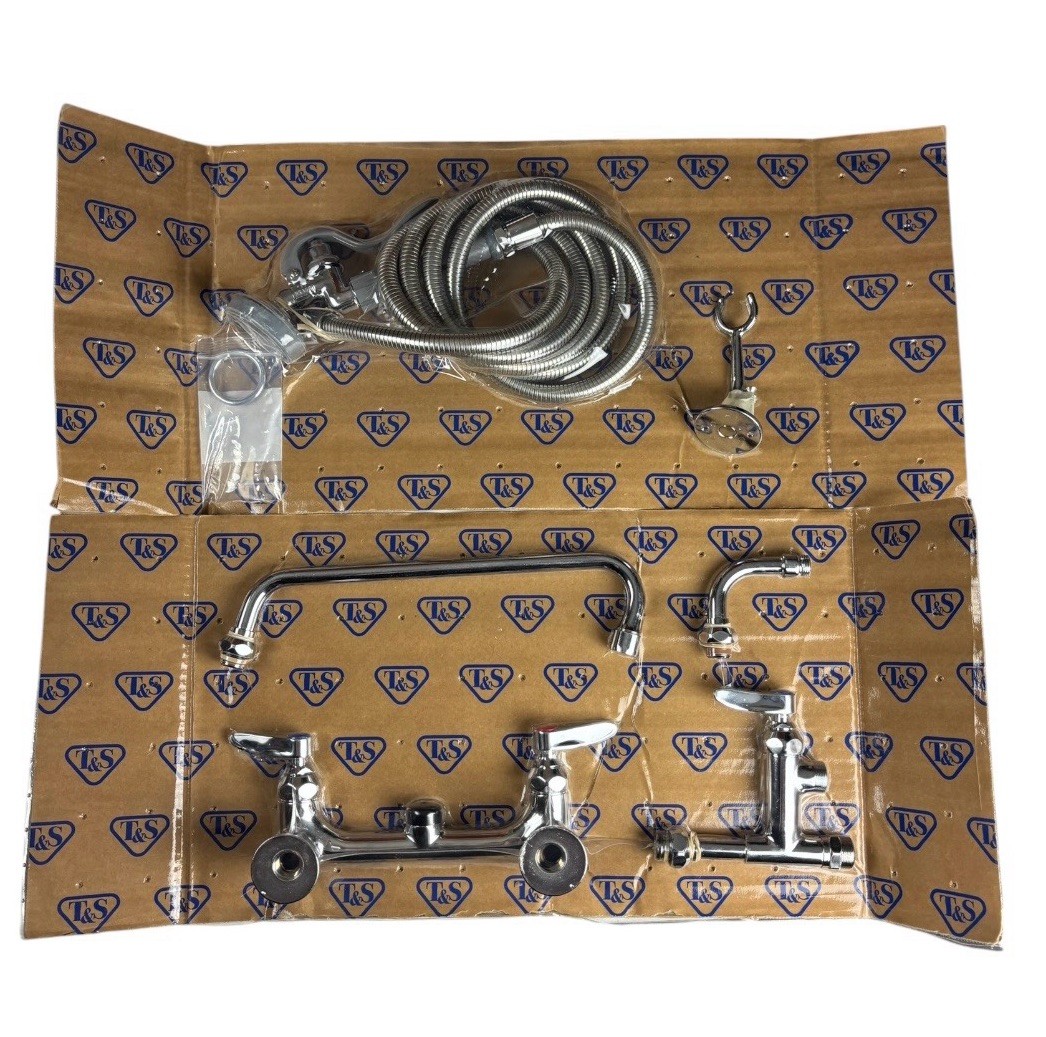 T&S Brass B0175 Wall Mount Faucet and Spray Assembly Ships Within 1 Business Day