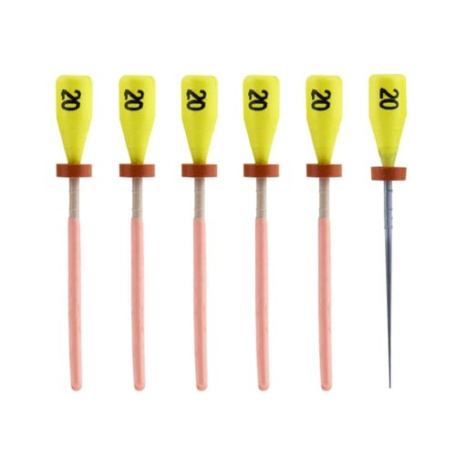 Pac-Dent OOG-20 One File G Gutta Percha Carrier Obturators #20 Yellow 5/Pk