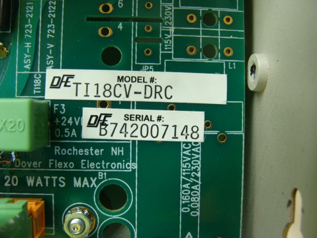 DFE TRUE TENSION INDICATOR MODEL TI18C 24VDC 0.5A TI18CV-DRC